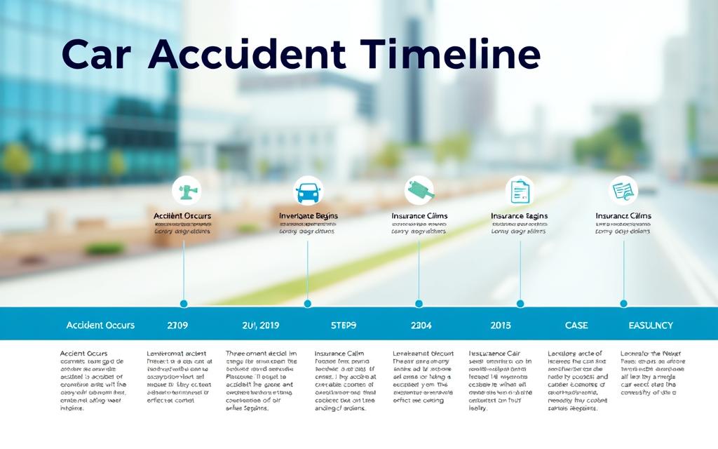 Car Accident Case Timeline Infographic Car Accident Case Timeline Infographic